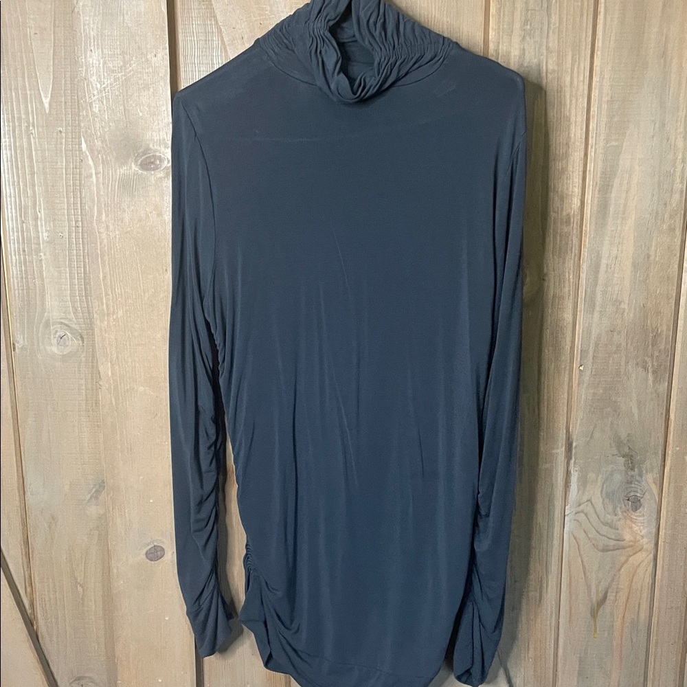 Dark Gray Long Sleeve Turtleneck Top soft